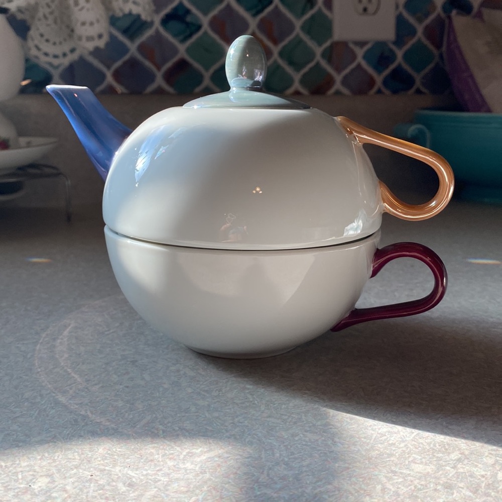 Pottery Barn Metallic Teapot made in Japan